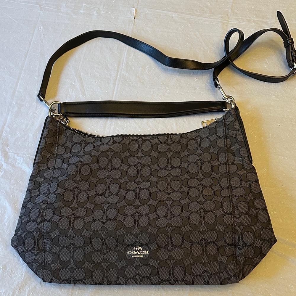 Coach Black and Gray Shoulder Bag